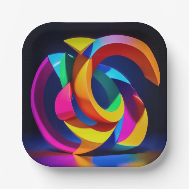 Assiettes En Carton 7" Square Paper Plate (Recto)