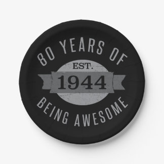 Assiettes En Carton 80e anniversaire Awesome 1944