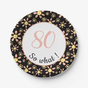 Assiettes En Carton 80e anniversaire Funny 80 alors quelle motivation