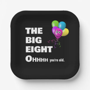 Assiettes En Carton 80e anniversaire Humour de fête