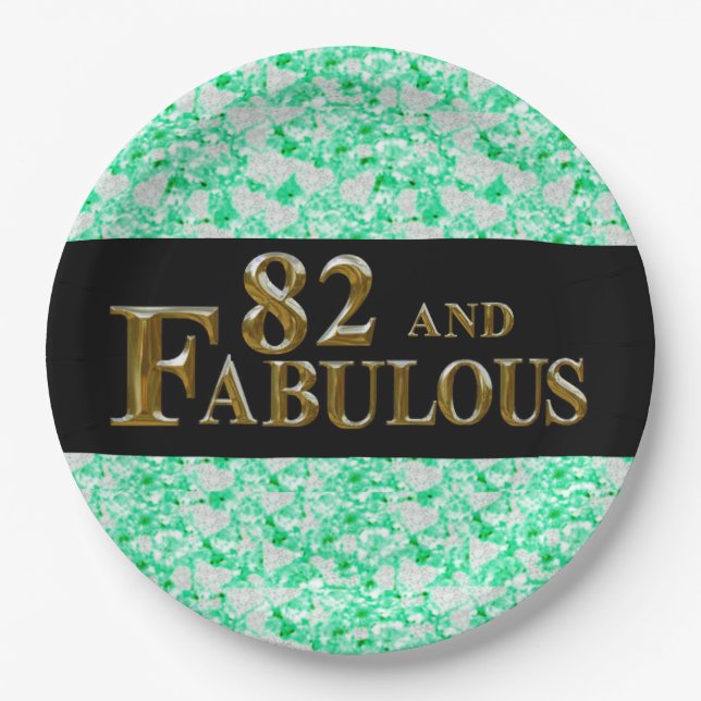 Assiettes En Carton 82e anniversaire  (Devant)