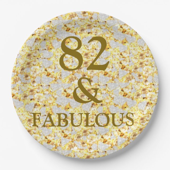 Assiettes En Carton 82e anniversaire  (Devant)