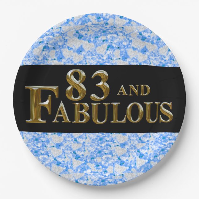 Assiettes En Carton 83e anniversaire  (Devant)