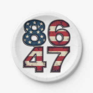 Assiettes En Carton 86 47 Fier Maga Trump Jour de l'investiture du pré