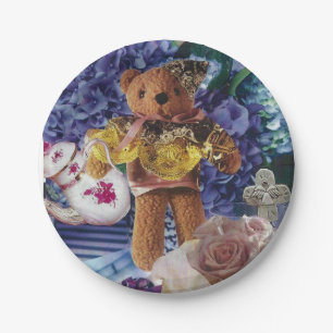 Assiettes En Carton 8 Plaques de dessert en papier Antique Ours en Ted