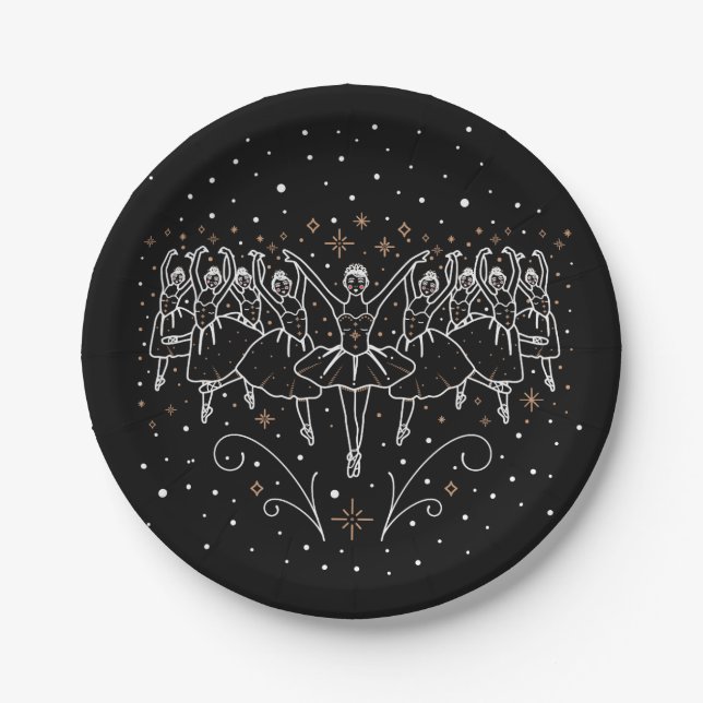 Assiettes En Carton 9e jour de Noël Plaques de papier de 7 po (Devant)