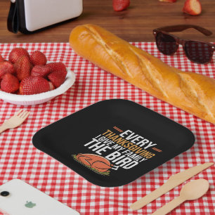 Assiettes En Carton À chaque Thanksgiving, je fais un doigt à ma fami