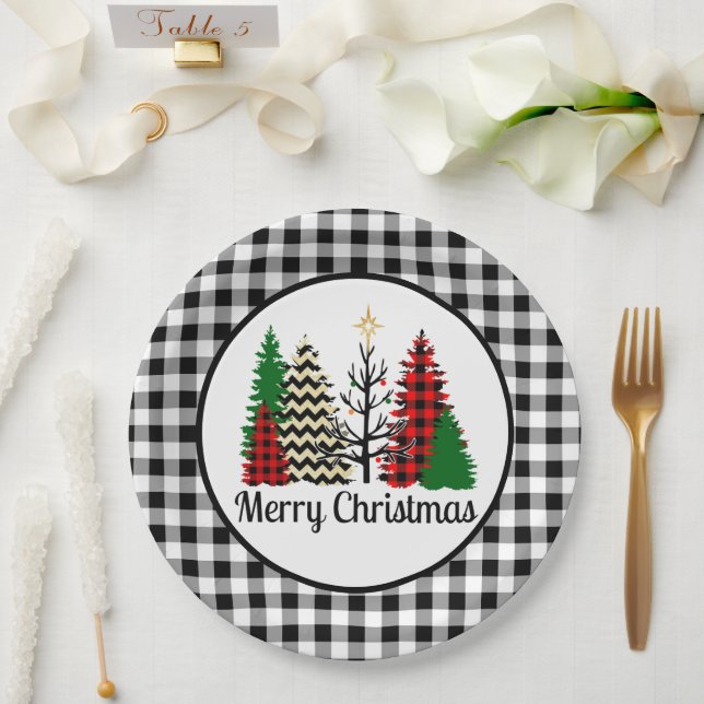 Assiettes En Carton A Country Christmas (Mariage)