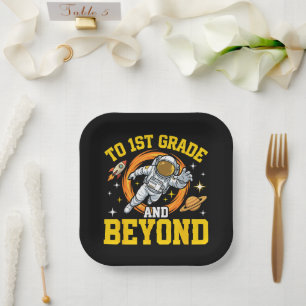 Assiettes En Carton à la 1re année et au-delà Astronaute étudiant