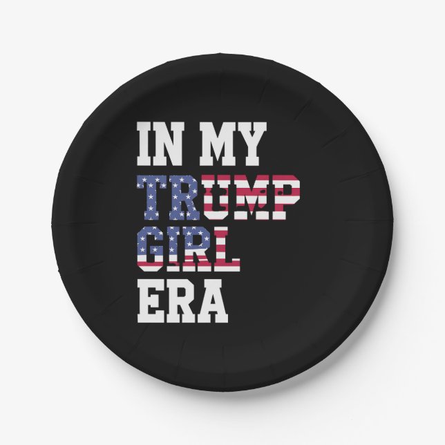 Assiettes En Carton À l'ère de ma fille Trump, 47e président des États (Devant)