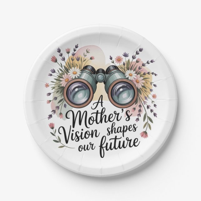Assiettes En Carton A Mother's Vision Shapes Our Future (Devant)