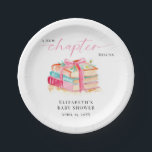 Assiettes En Carton A New Chapter Begins Baby Shower Watercolor Books<br><div class="desc">Celebrate the start of a beautiful new chapter with these charming baby shower paper plates featuring a watercolor stack of books tied with a ribbon. Designed for book-themed baby showers and storybook-inspired celebrations, these personalized plates add a sweet and coordinated touch to your dessert table or party setting. Hand-painted by...</div>