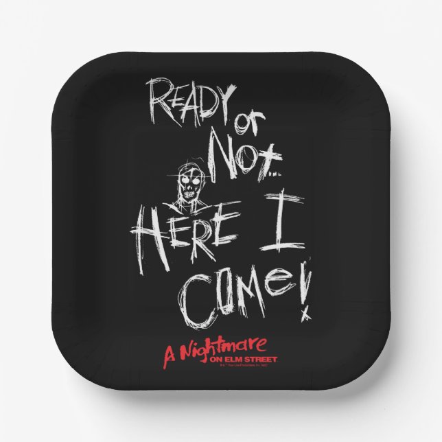 Assiettes En Carton A Nightmare on Elm Street | Here I Come (Recto)