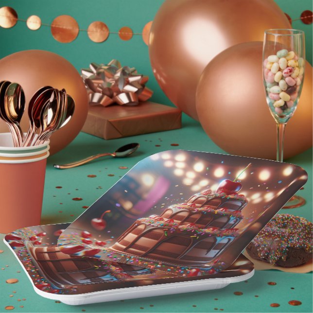 Assiettes En Carton A Symphony of Sweetness (Multi)