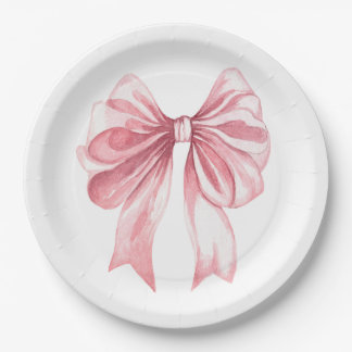 Assiettes En Carton A Tini Baby Girl Bow