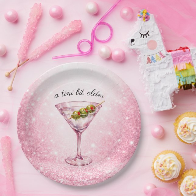 Assiettes En Carton A Tini Bit Older Women’s Birthday Party  (Fête)