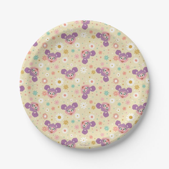 Assiettes En Carton Abby Cadabby | Motif de la face de fleurs (Devant)