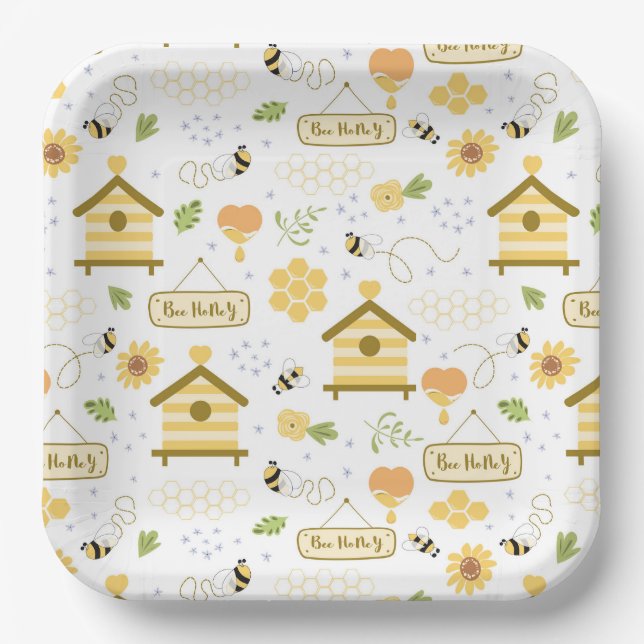 Assiettes En Carton Abeille (Recto)
