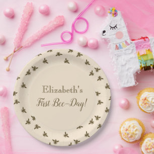 Assiettes En Carton Abeilles et nid d'abeilles Plaques de papier d'ann