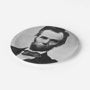 Assiettes En Carton Abraham Lincoln Portrait