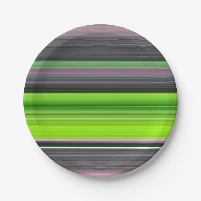 Assiettes En Carton Abstract #1: Lime and grey (Devant)