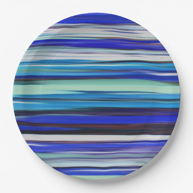 Assiettes En Carton Abstract #2: Blue blur (Devant)