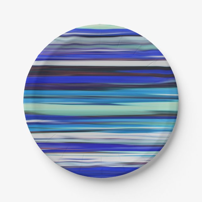Assiettes En Carton Abstract #2: Blue blur (Devant)