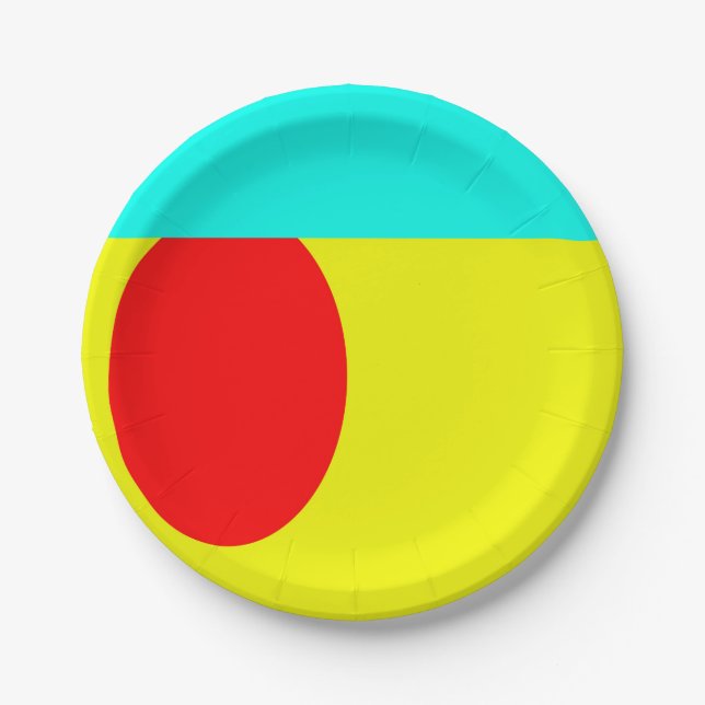 Assiettes En Carton Abstrait (Devant)