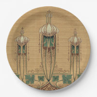 Abstrait Bulbous Art Nouveau Forme Fleur de lis