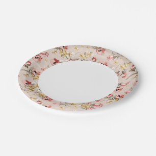 Assiettes En Carton Abstrait Élégance, patron floral 3