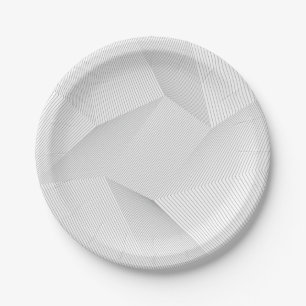 Assiettes En Carton Abstrait, moderne, simple, dynamique motif de lign