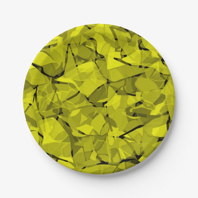 Assiettes En Carton Abstrait mosaïque moderne en cristal mosaïque moti (Devant)