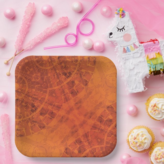 Assiettes En Carton Acceptation | Médaillons de saumons rouges orange  (Fête)