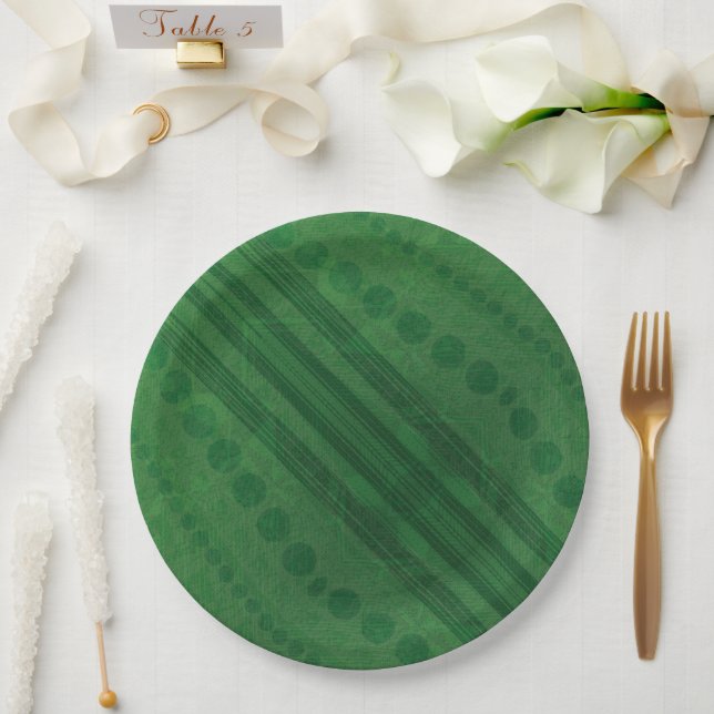 Assiettes En Carton Acceptation | Motif de Boho écologique (Mariage)