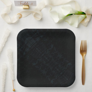 Assiettes En Carton Acceptation Texture foncée Shibori