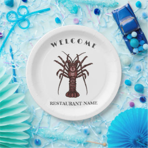 Assiettes En Carton Accueil de fruits de mer modernes Lobster Restaura