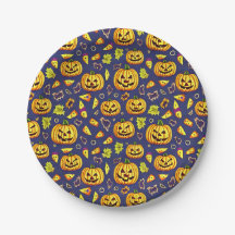 Acornes pourpres et Halloween Citrouille