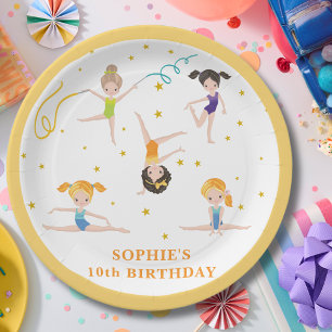 Assiettes En Carton Acrobaties anniversaire amusant enfants
