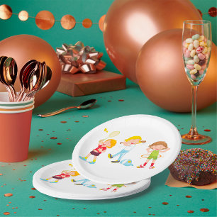 Assiettes En Carton Activité Enfants Jouant Au Sport