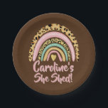Assiettes En Carton Add Name She Shed Leopard Print Pink Rainbow Heart<br><div class="desc">Ajoutez le nom et le texte que vous voulez à ce superbe design Elle Shed - - Voir mon magasin pour plus de cadeaux Elle Shed.</div>