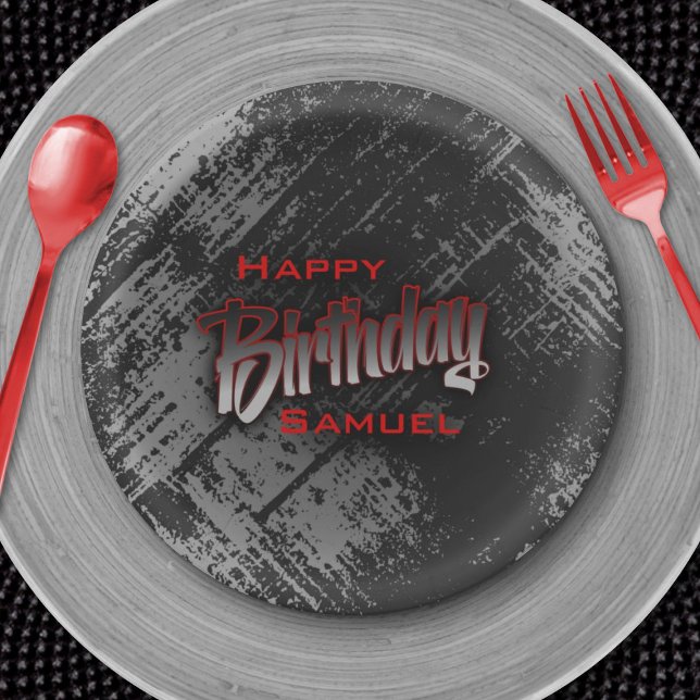 Assiettes En Carton Ado Boy Anniversaire (Créateur téléchargé)