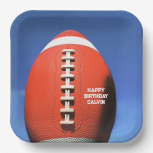 Assiettes En Carton Ado Boy Blue Sky Orange Football