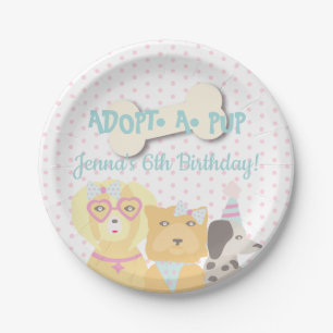Assiettes En Carton Adopter un chiot Fête de chien