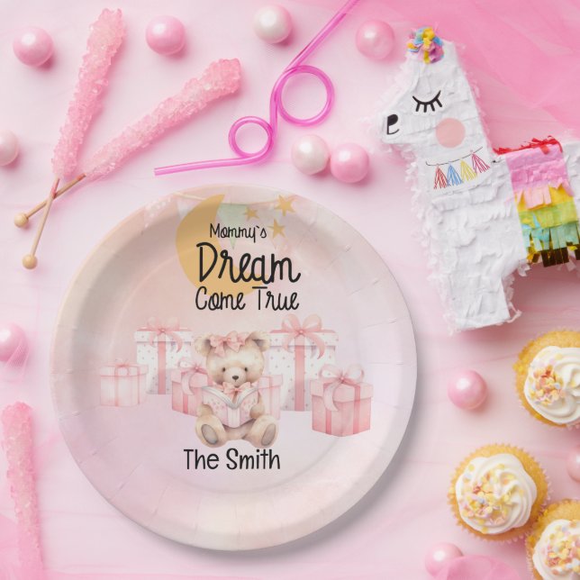 Assiettes En Carton Adoption Foster Child Girl Pink thème party