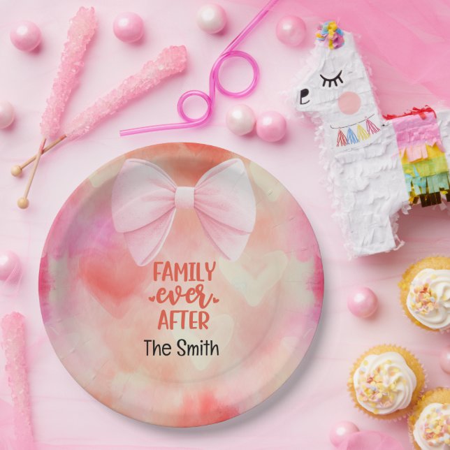 Assiettes En Carton Adoption Foster Famille d'enfants toujours après (Fête)