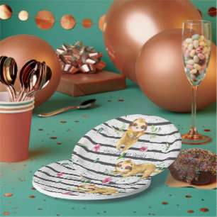 Assiettes En Carton Adorable Baby shower Tropical