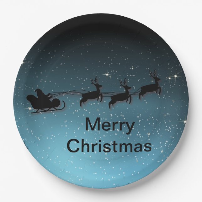 Assiettes En Carton Adorable Rindeer La Nuit (Devant)