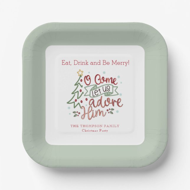 Assiettes En Carton Adore-Le Noël (Recto)