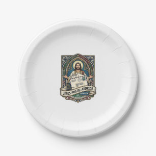 Assiettes En Carton Adresse postale de Jésus Ciel Adresse postale de J