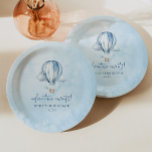 Assiettes En Carton Adventure Attend ! Baby shower Blue Hot Air Balloo<br><div class="desc">C'est une Aventure Await! Plaques de papier Baby shower Blue Hot Air Balloon !</div>